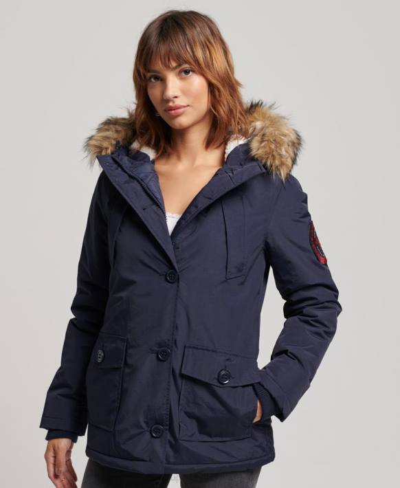 kadınlar Superdry Donanma everest parka ceket NNTB5570