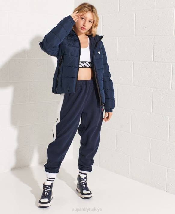 kadınlar Superdry Donanma kod logosu bant ruhu kirpi ceket NNTB5586