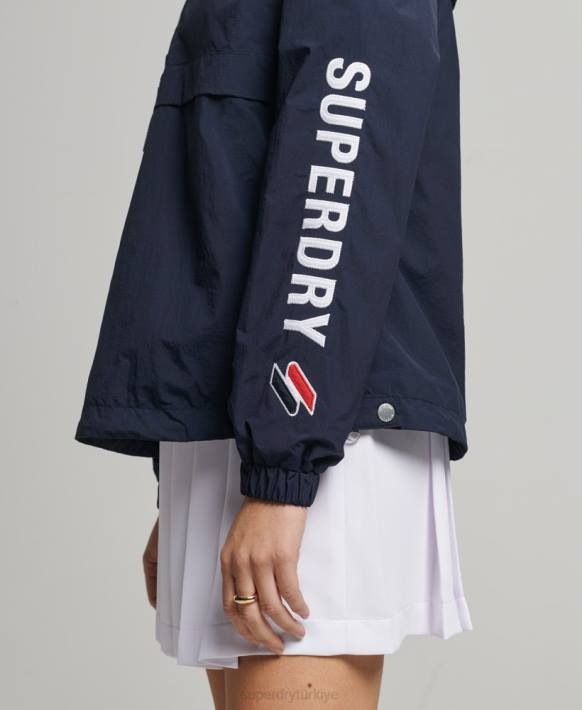 kadınlar Superdry Donanma kod temel grafik yükü NNTB5581