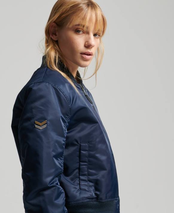 kadınlar Superdry Donanma ma1 bombacı ceket NNTB5431