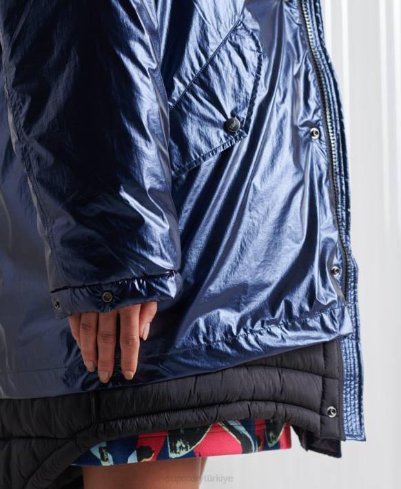 kadınlar Superdry Donanma sınırlı sayıda sdx çift parka kaban NNTB1192