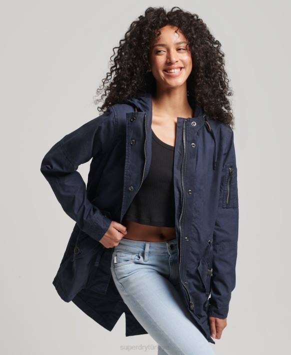 kadınlar Superdry Donanma tarla parkası NNTB5609