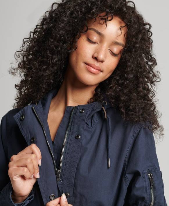 kadınlar Superdry Donanma tarla parkası NNTB5609