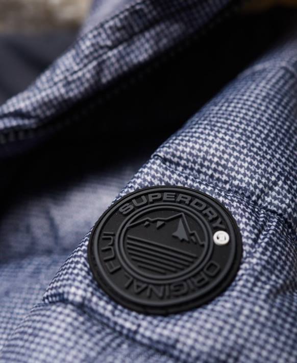 kadınlar Superdry açık gri zikzak suni kürk süper fuji ceket NNTB3829