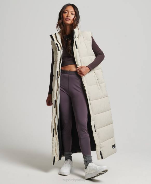 kadınlar Superdry bej yırtılmaz uzun hat kirpi jile NNTB3651