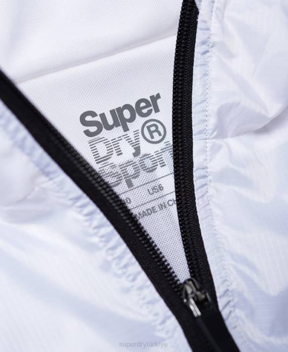 kadınlar Superdry beyaz aktif yarasa ceketi NNTB5721
