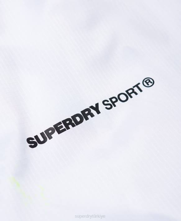 kadınlar Superdry beyaz aktif yarasa ceketi NNTB5721