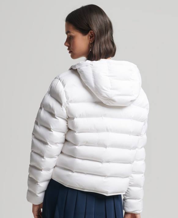kadınlar Superdry beyaz dört mevsim kapitone ceket NNTB5603