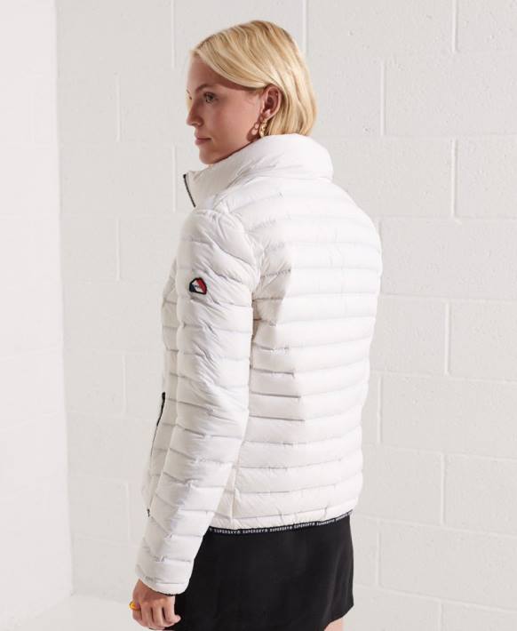 kadınlar Superdry beyaz dolgulu ceket NNTB5612