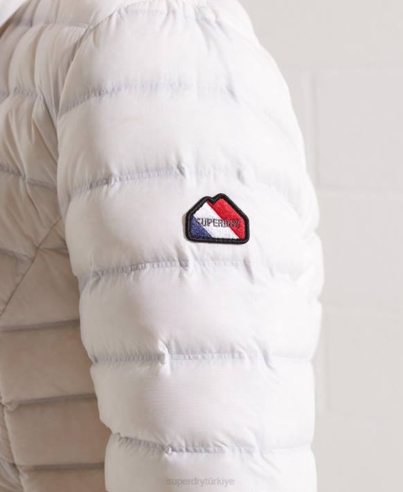 kadınlar Superdry beyaz dolgulu ceket NNTB5612