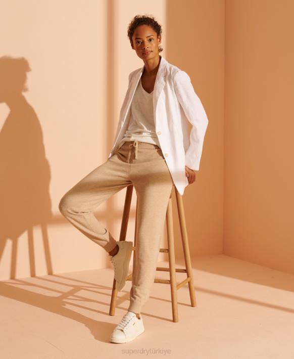 kadınlar Superdry beyaz sınırlı sayıda kenevir blazer NNTB5540