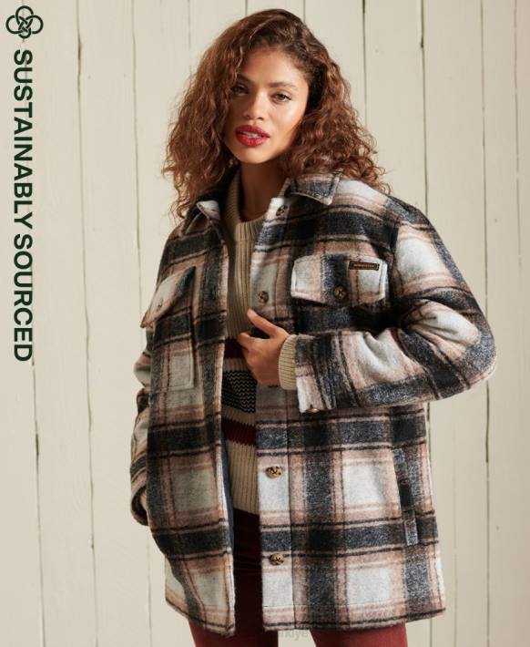 kadınlar Superdry gri ince ceket NNTB5485