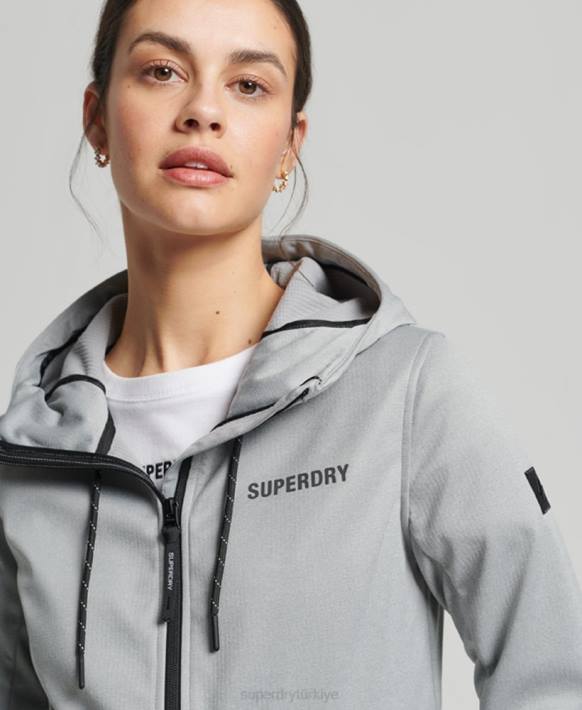 kadınlar Superdry gri teknoloji softshell ceket NNTB5411