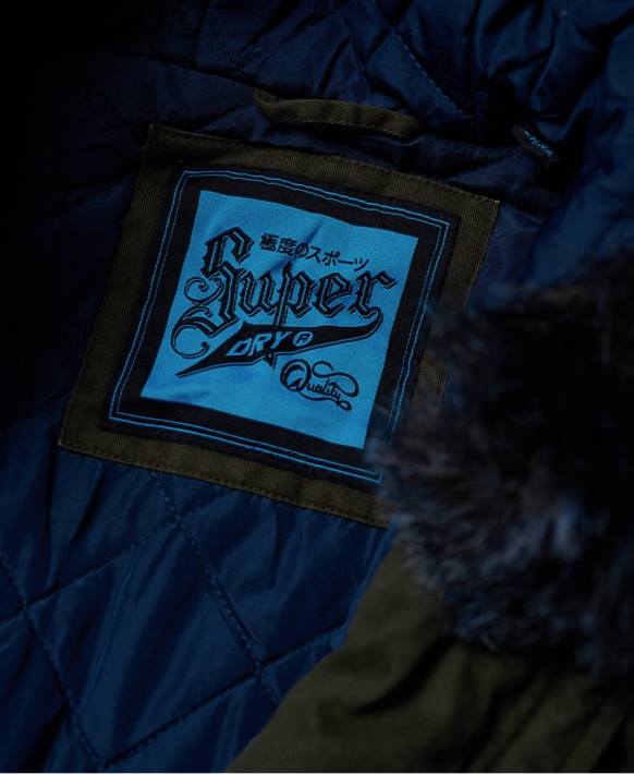 kadınlar Superdry haki şahin renkli suni kürk parka ceket NNTB3862