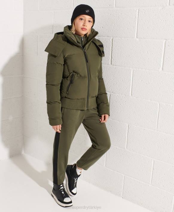 kadınlar Superdry haki kod everest bomber ceket NNTB5613