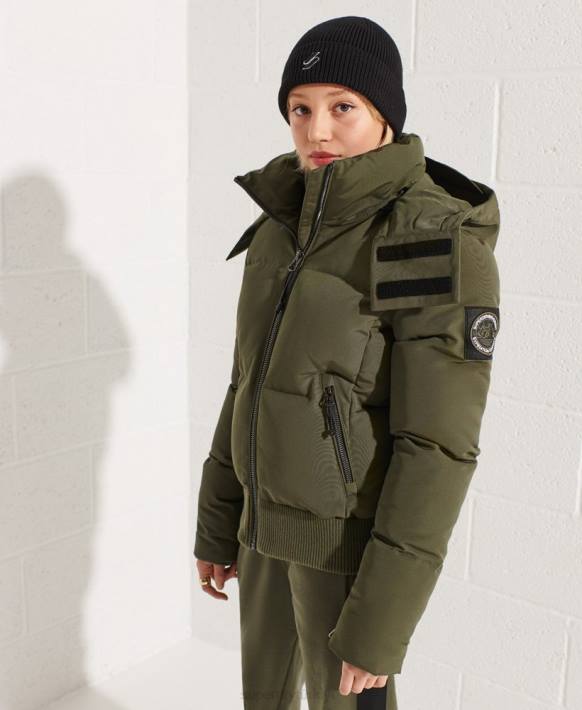 kadınlar Superdry haki kod everest bomber ceket NNTB5613