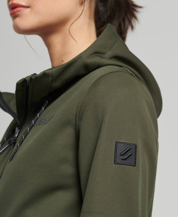 kadınlar Superdry haki teknoloji softshell ceket NNTB5614