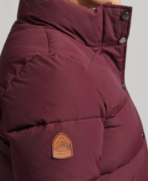 kadınlar Superdry kırmızı vintage dağ şişme ceket NNTB3697