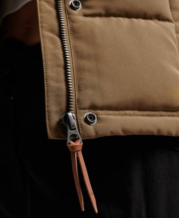 kadınlar Superdry kahverengi eski kapüşonlu everest jile NNTB3531