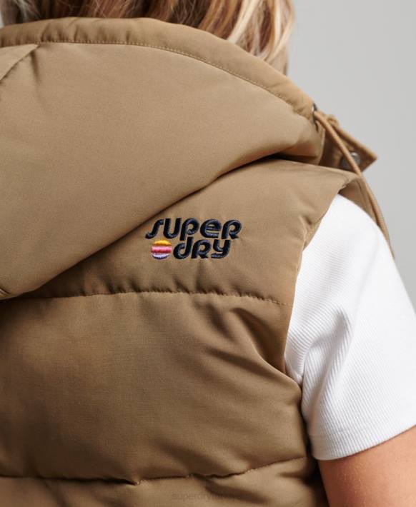 kadınlar Superdry kahverengi eski kapüşonlu everest jile NNTB3531