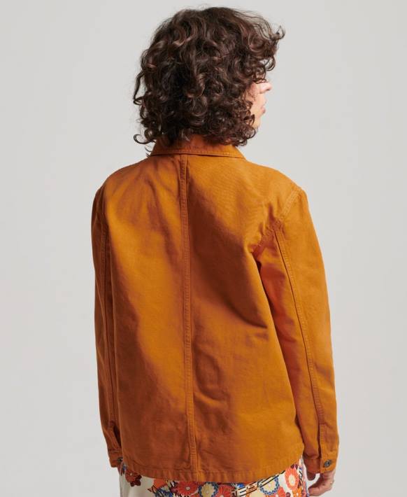 kadınlar Superdry kahverengi organik pamuklu eski angarya ceketi NNTB3538