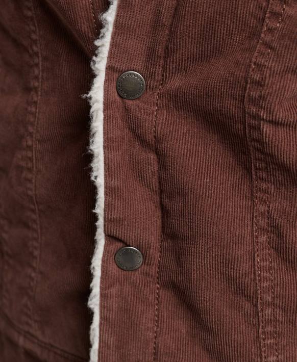 kadınlar Superdry kahverengi sherpa kordonlu kamyon şoförü ceketi NNTB3548