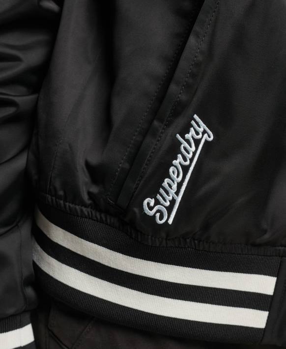 kadınlar Superdry koyu gri eski sukajan ceket NNTB3542