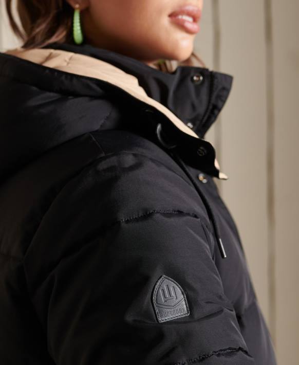 kadınlar Superdry koyu mavi büyük beden dağ şişme mont NNTB5566