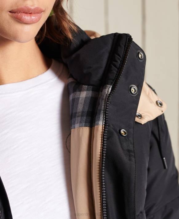 kadınlar Superdry koyu mavi büyük beden dağ şişme mont NNTB5566