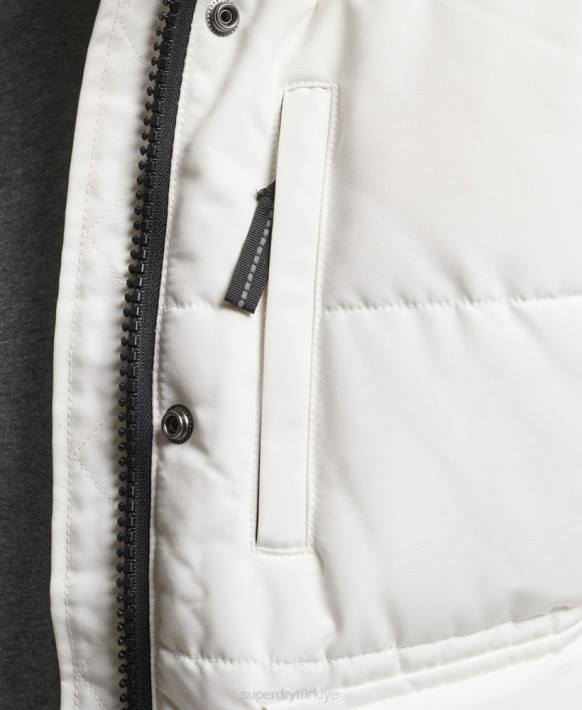 kadınlar Superdry krem everest bombacı ceketi NNTB3768