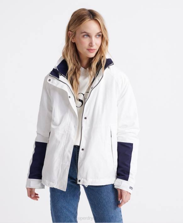 kadınlar Superdry krem uzun kollu essentials 4'ü 1 arada ceket NNTB3857