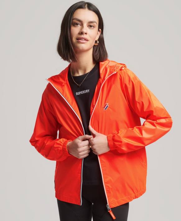 kadınlar Superdry mercan essential kapüşonlu hafif ceket NNTB5619