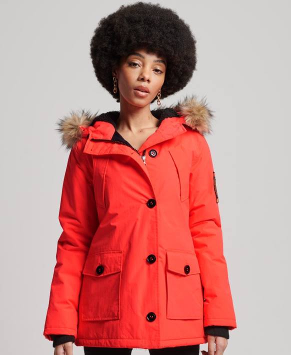kadınlar Superdry mercan everest parka ceket NNTB5648