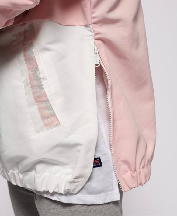 kadınlar Superdry pembe renk bloklu havai ceket NNTB3861