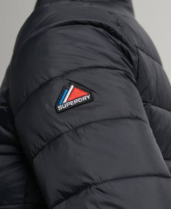 kadınlar Superdry siyah fuji bombacı ceket NNTB5675