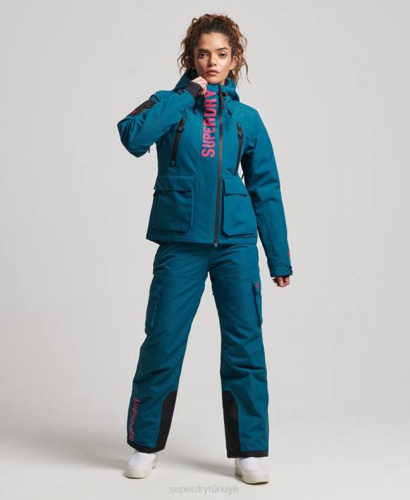 kadınlar Superdry turkuaz nihai kurtarma ceketi NNTB6549