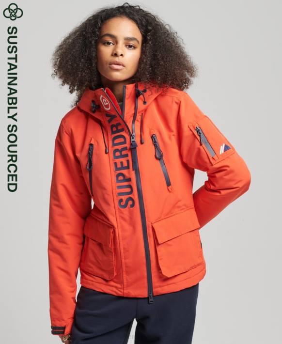 kadınlar Superdry turuncu kapüşonlu nihai sd-rüzgarlık NNTB3663