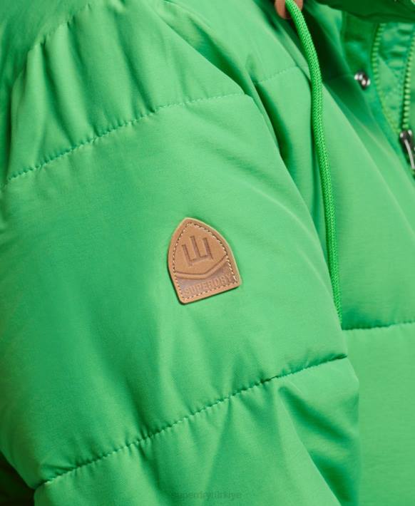 kadınlar Superdry yeşil büyük beden dağ şişme mont NNTB5453