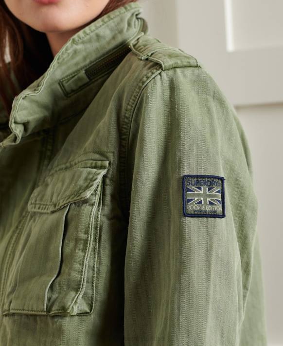 kadınlar Superdry yeşil camari çaylak ceket NNTB5681