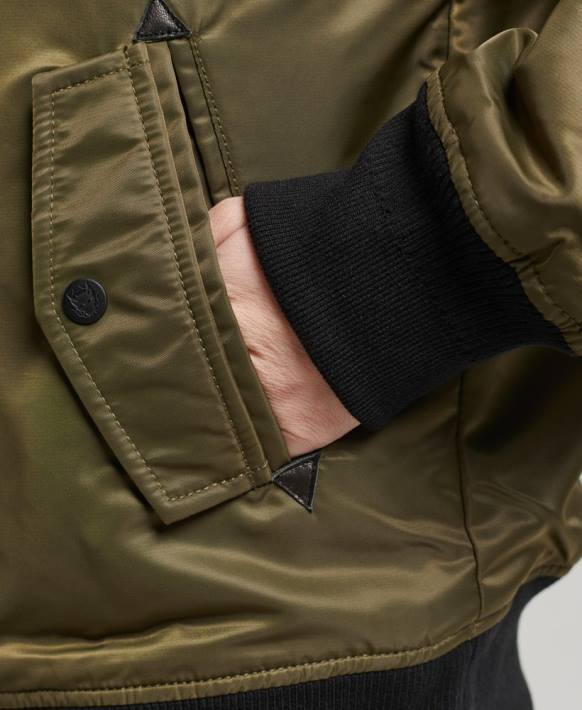 kadınlar Superdry yeşil enerji ma2 bombardıman ceketi NNTB5508