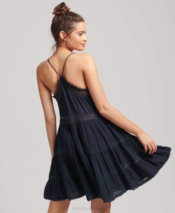 kadınlar Superdry Donanma alana cami elbise NNTB2489
