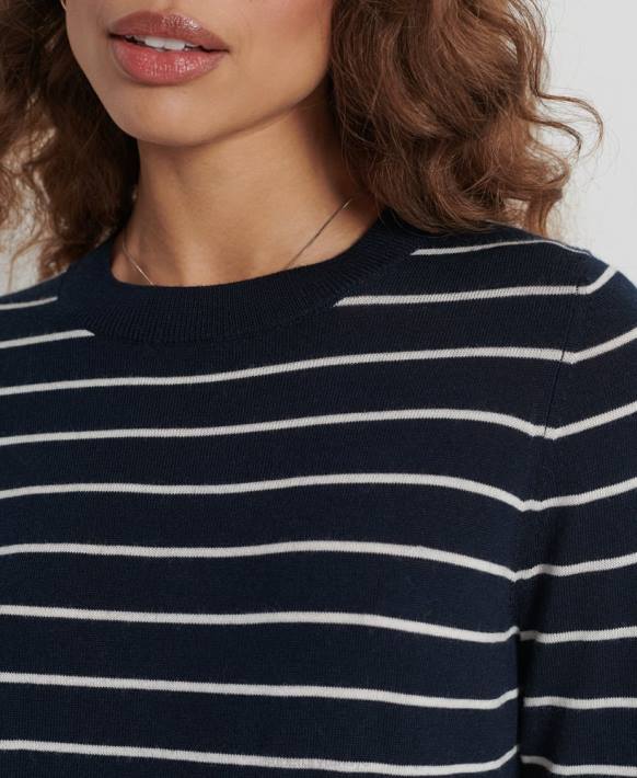 kadınlar Superdry Donanma studios merinos örgü mini elbise NNTB6604