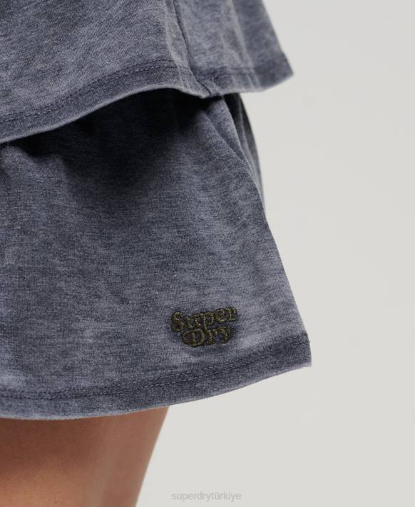kadınlar Superdry Donanma 90'lar mini etek NNTB4117