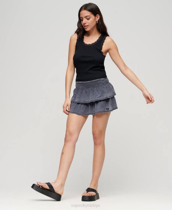 kadınlar Superdry Donanma 90'lar mini etek NNTB4117