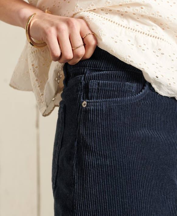 kadınlar Superdry Donanma kordon mini etek NNTB6702