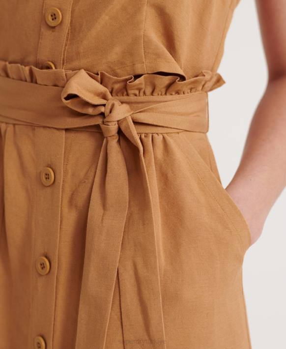 kadınlar Superdry bronzlaşmak eden keten etek NNTB4167