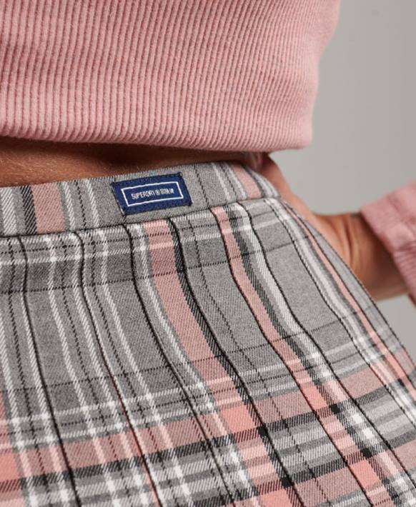 kadınlar Superdry gri eski pileli mini etek NNTB4155