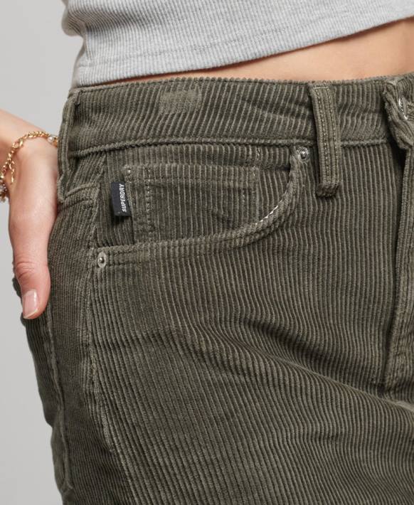 kadınlar Superdry haki kordon mini etek NNTB6634