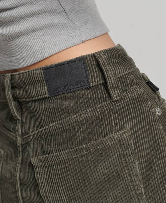 kadınlar Superdry haki kordon mini etek NNTB6634