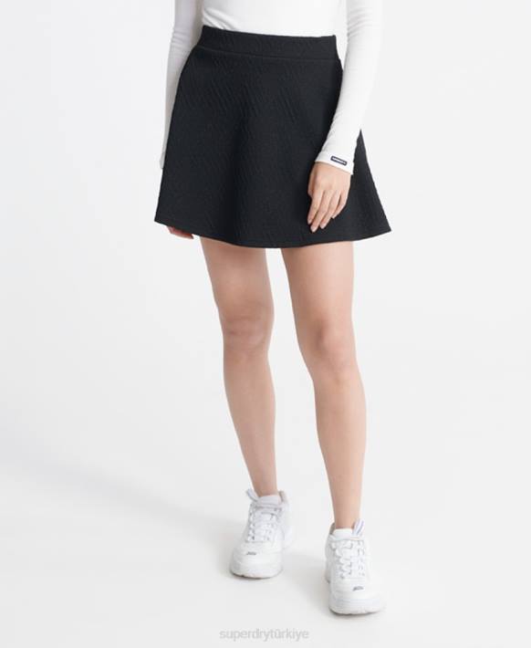 kadınlar Superdry siyah brooke patenci etek NNTB4166